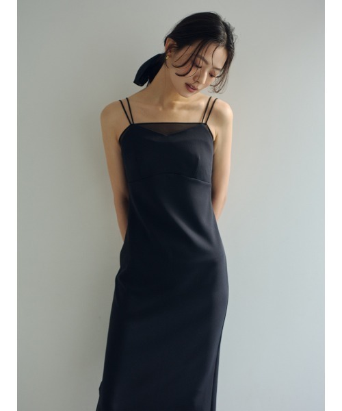 「anuans」 キャミソールワンピース MEDIUM ブラック レディース_画像6
