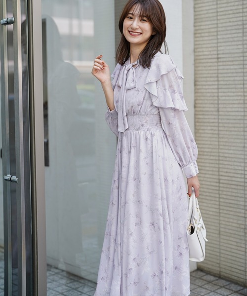 「NOELA」 長袖ワンピース M ブラウン レディース_画像2