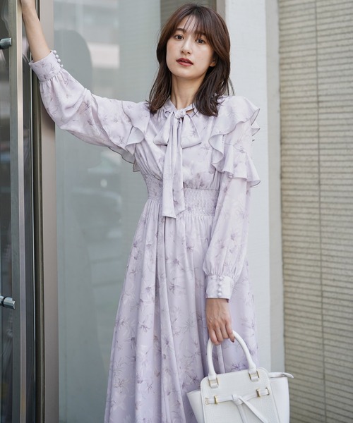 「NOELA」 長袖ワンピース M ブラウン レディース_画像7
