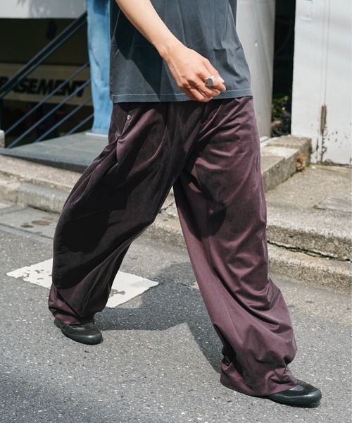 CONZ ワイドパンツ スラックス curve leg trousers cupra jersey
