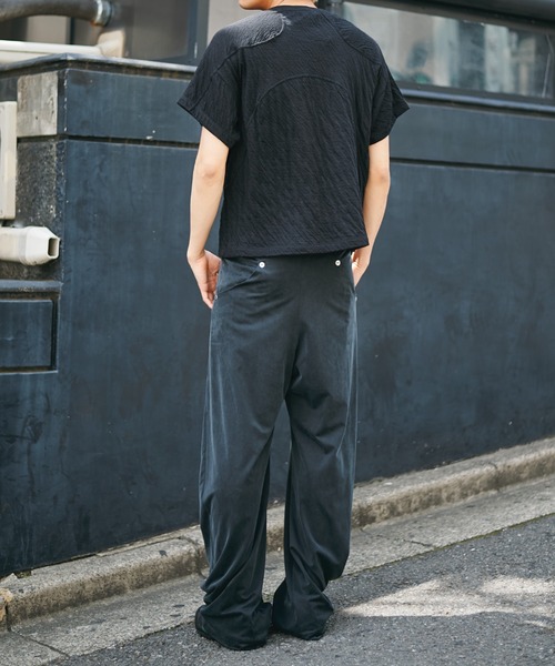 CONZ ワイドパンツ スラックス curve leg trousers cupra jersey