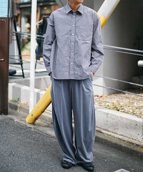 CONZ ワイドパンツ スラックス curve leg trousers cupra jersey