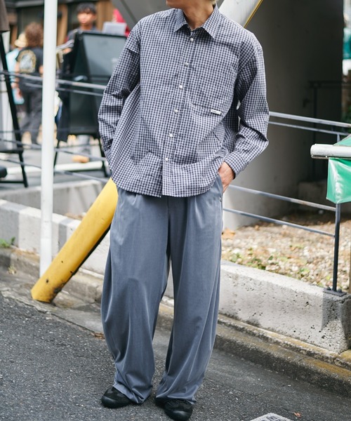 CONZ ワイドパンツ スラックス curve leg trousers cupra jersey