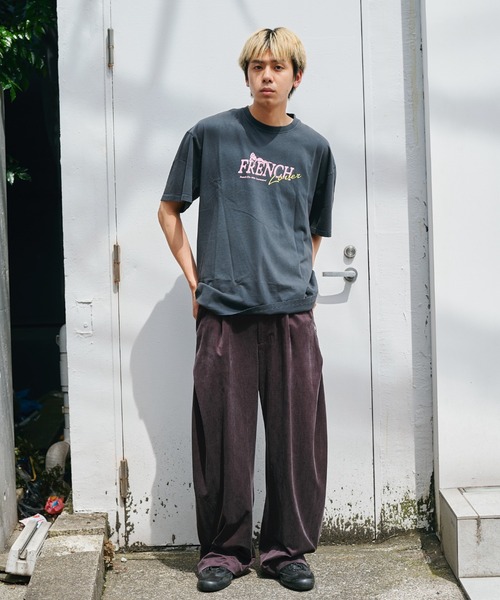 CONZ ワイドパンツ スラックス curve leg trousers cupra jersey