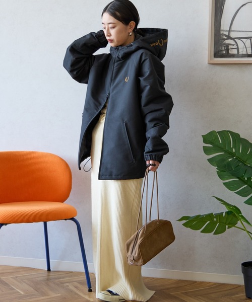 美品✨Lサイズ フレッドペリー コーデュロイ ロゴ刺繍 ダブルジップ ブルゾン FRED PERRY（フレッドペリー） ブルゾン アウター 「WEB先行予約
