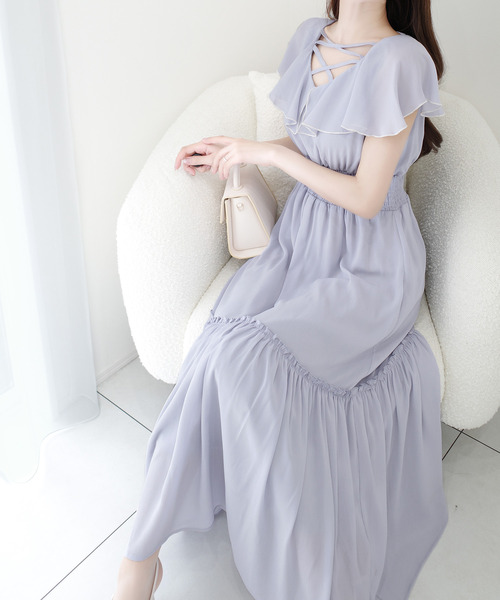 「mily bilet」 ノースリーブワンピース LARGE アイボリー レディース_画像4