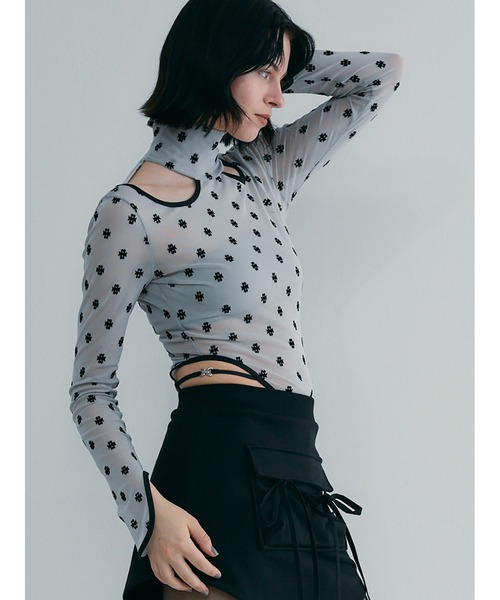 「SORIN」 長袖カットソー 38 ベージュ レディース_画像4