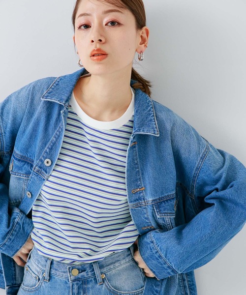 「STAR&STRIPE」 半袖Tシャツ MEDIUM ブルー系その他 レディース_画像2