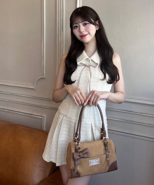 「OLIVE des OLIVE」 シャツワンピース FREE ブラック レディース_画像2