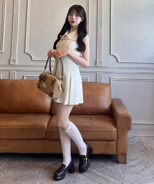 「OLIVE des OLIVE」 シャツワンピース FREE ブラック レディース_画像4