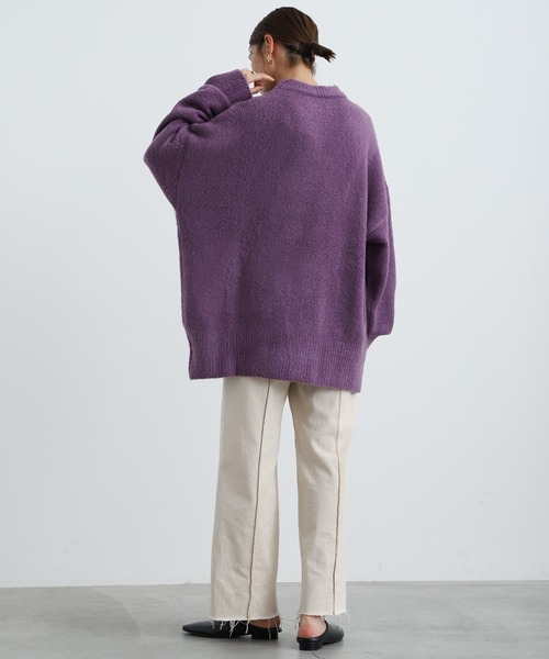 FEMMENT ファモン ニット・セーター L 紫 【古着】【中古】【送料無料】 Fuzzy Purple Long Mohair Light Sweater Dress by SUPERTANYA - Etsy