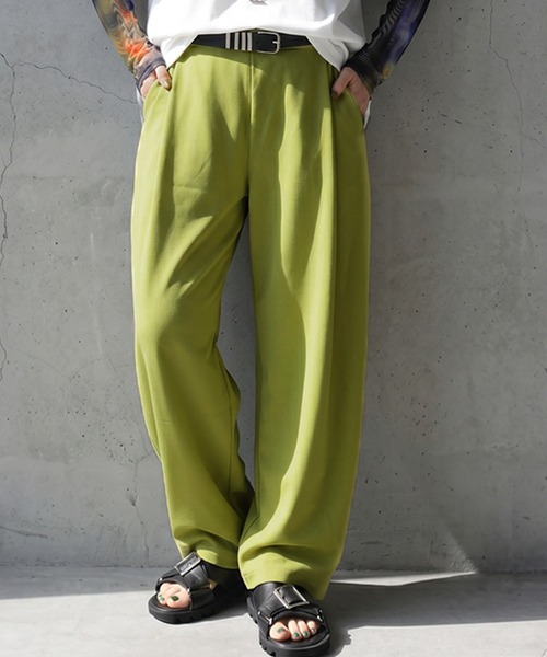 CLANE（クラネ） パンツ FLOCKY CENTER PRESS PANTS レディース