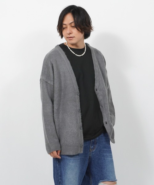カーディガン 男女兼用 モヘアタッチ ワイドオーバーサイズ ドロップショルダー ニット カーディガン レディース メンズ 楽天市場】モヘアタッチ オーバーサイズ 長袖 ニット