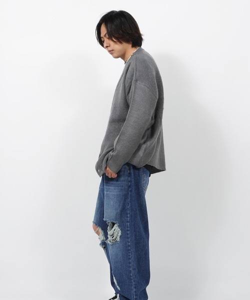 カーディガン 男女兼用 モヘアタッチ ワイドオーバーサイズ ドロップショルダー ニット カーディガン レディース メンズ 楽天市場】モヘアタッチ オーバーサイズ 長袖 ニット