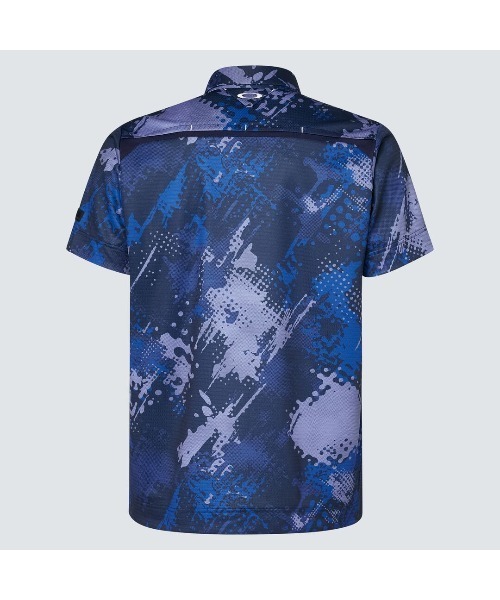 新品未使用 オークリー ゴルフ スポーツウェア ポロシャツブルー系 Sサイズ OAKLEY ポロシャツ オークリー SKULL NOISY TONE SHIRT / ゴルフ