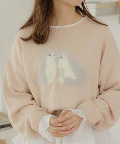 ★ツインニット　購入希望① ジャガードツインニット[品番：MKSW0053087]｜EMODA（エモダ