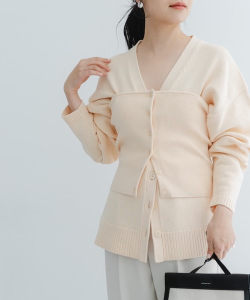 【ivory】ウエストシェイプカーディガン カーディガン ウエストシェイプカーディガン レディース : ZOZOTOWN