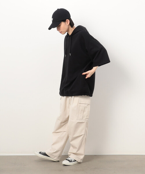 カーゴパンツ IONSEOUL velour cago line wide PT (3color) BBU675 Purple&Yellow カーゴパンツ ワイドカーゴパンツ メンズ