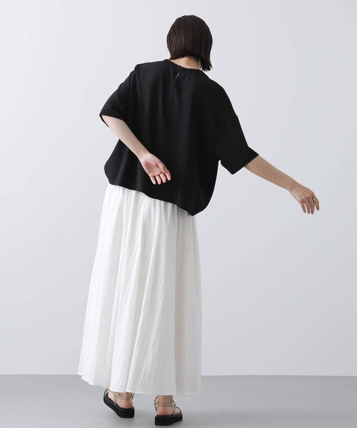 tシャツ シアリング ジョーゼットTシャツ レディース Gready Brilliant tシャツ Tシャツ ジョーゼットロゴ5分袖T