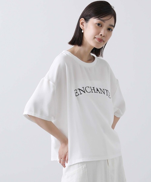 tシャツ ジュエリーTシャツ レディース Gready Brilliant tシャツ Tシャツ ジョーゼットロゴ5分袖T