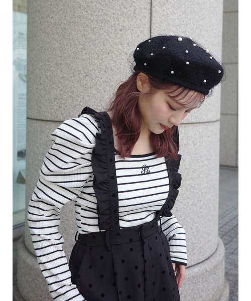 jumelle tシャツ piping border rib top レディース : ZOZOTOWN