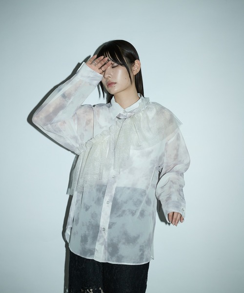 ブラウス シャツ マルチウェイ シアー ブラウス レディース Demi-Luxe BEAMS｜【6/5新規値下げ】マルチウェイ シアー