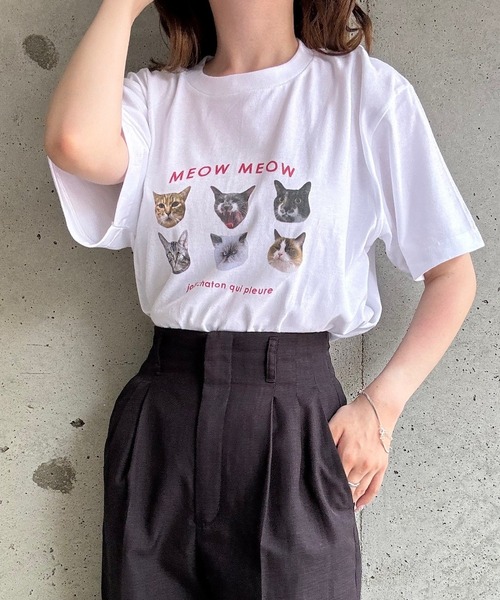 最新入荷商品一覧 | レディース CATプリント半袖Tシャツ tシャツ : Yahoo ZOZOTOWN ルームウェア・パジャマ