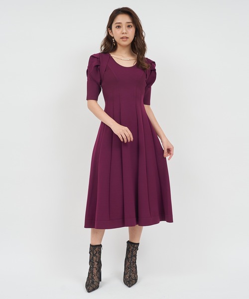 ROYAL PARTY ワンピース パワショルボレロ付フレアワンピース