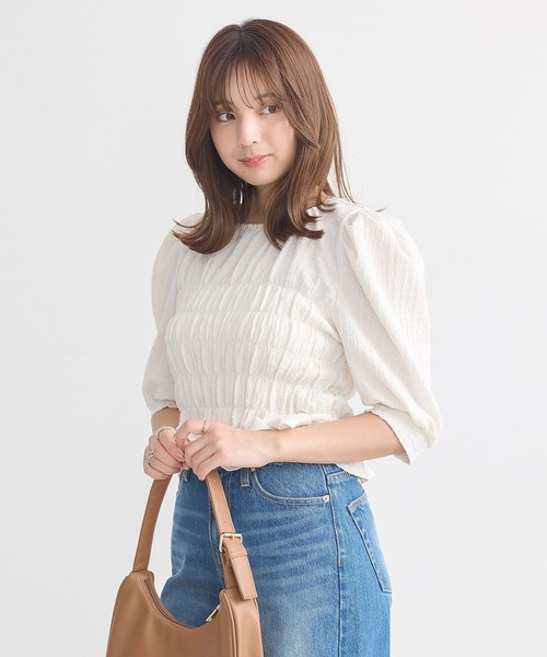 earth music&ecology tシャツ ポコポコシャーリングトップス