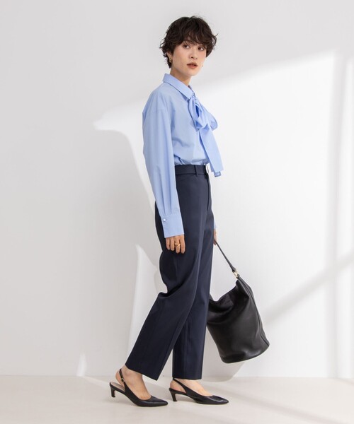 NOLLEY'S パンツ ウォッシャブルダブルサテンパンツ レディース
