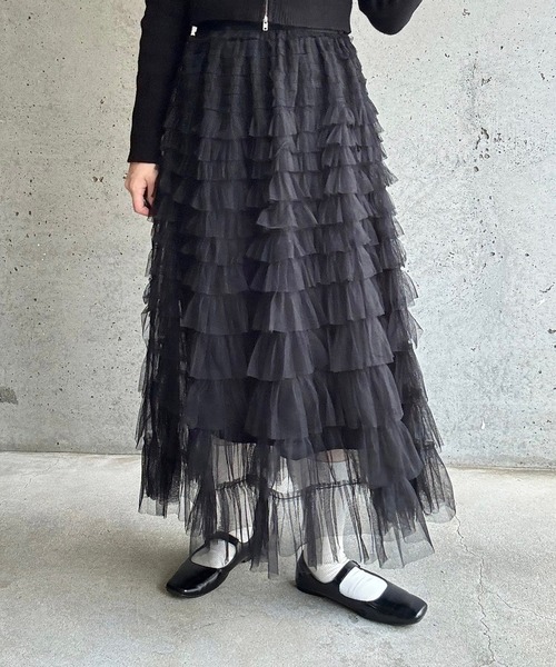 スカート チュールティアードスカート : ZOZOTOWN Yahoo!店
