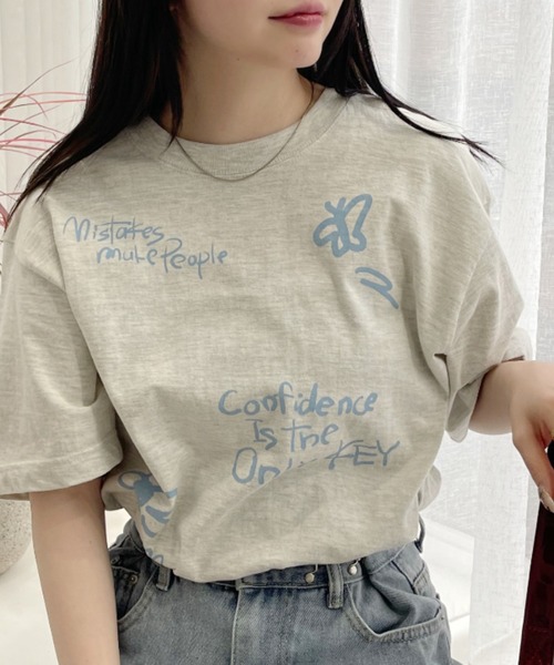 tシャツ プリント半袖Tシャツ レディース Ada. tシャツ 落書き プリント 半袖Tシャツ レディース メンズ