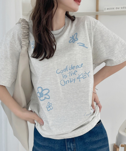 Ada. tシャツ 落書き プリント 半袖Tシャツ レディース メンズ