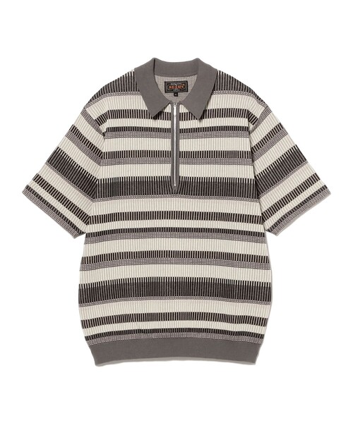 BEAMS GOLF ハーフジップ ニットポロシャツ BEAMS GOLF ORANGE LABEL / ブレードカラー ハーフジップ ニット