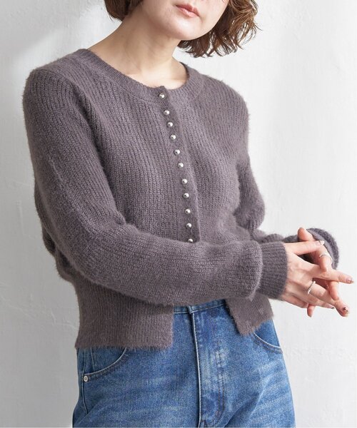 ミニフェザークルーネックカーディガン ミニフェザークルーネックカーディガン : COX-ONLINE SHOP