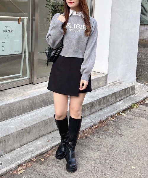 ニット セーター Knitted Shirt レディース ビビッドレディ VIVIDLADY ニットトップス セーター ゆるニット