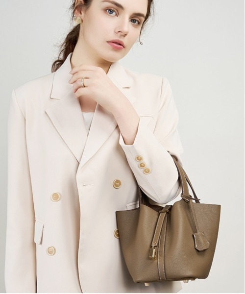 トートバッグ 「NiiNa」「高品質牛革」ソフトレザーバケット