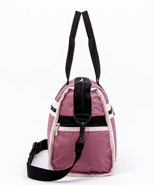 ■LeSportsac■MED ボストン モーヴ/ピーチブラッシュ/ブラック LeSportsac ボストンバッグ DELUXE MED WEEKENDER モーヴ/ピーチ