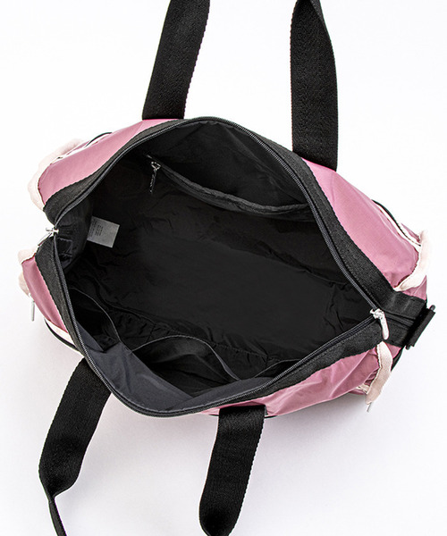 ■LeSportsac■MED ボストン モーヴ/ピーチブラッシュ/ブラック LeSportsac ボストンバッグ DELUXE MED WEEKENDER モーヴ/ピーチ