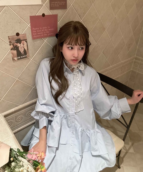 AS KNOW AS（アズノゥアズ） ワンピース ○デザインフリルチュニック