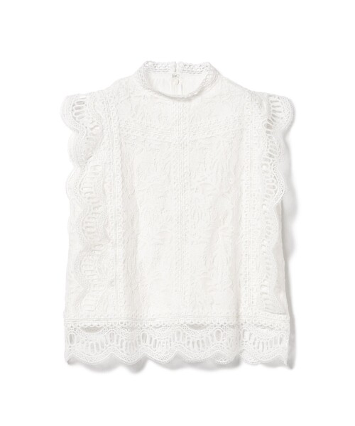 BEAMS HEART tシャツ マルチレース ハイネック プルオーバー