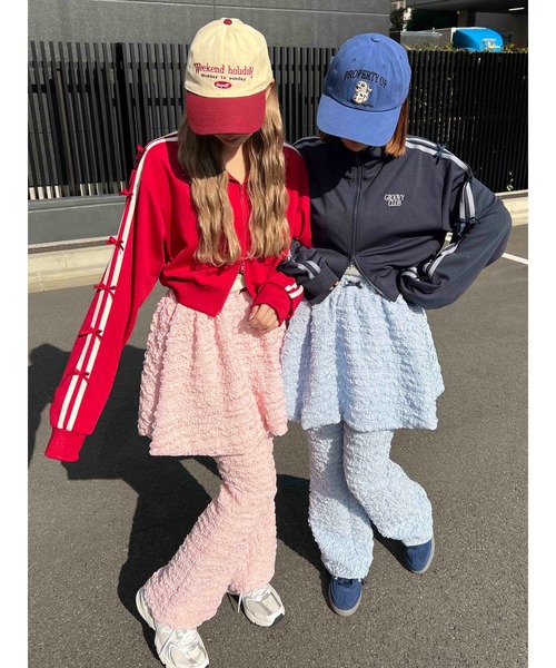 WC パンツ 「EC限定カラーあり」クリンクルフレアパンツ レディース