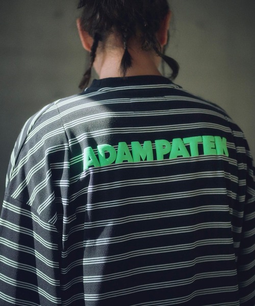 tシャツ 「ADAMPATEK/アダムパテック」rounded border long sleeveT/プリント入りラウンドボーダーロングスリーブT ADAMPATEK/アダムパテック】rounded border long sleeveT