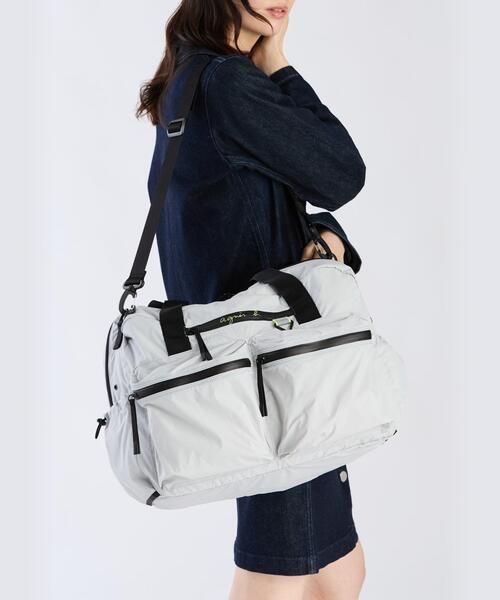 アニエスベー ボストンバッグ 旅行 ビジネス 黒 男女兼用【美品】 ボストンバッグ （XAS01－02）（P427VCW4000