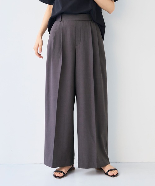 FENDI　ジャガード　ワイドパンツ　2019年 センタープレス　ブルーグレー KOBE LETTUCE パンツ 低身長/高身長向けサイズあり イージーケア