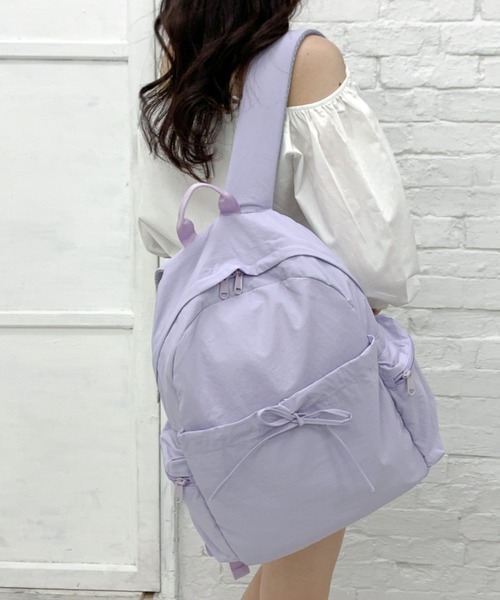 Mejoul デイバック リュック ナイロンリボンバックパック レディース