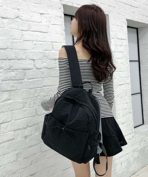 Mejoul デイバック リュック ナイロンリボンバックパック レディース