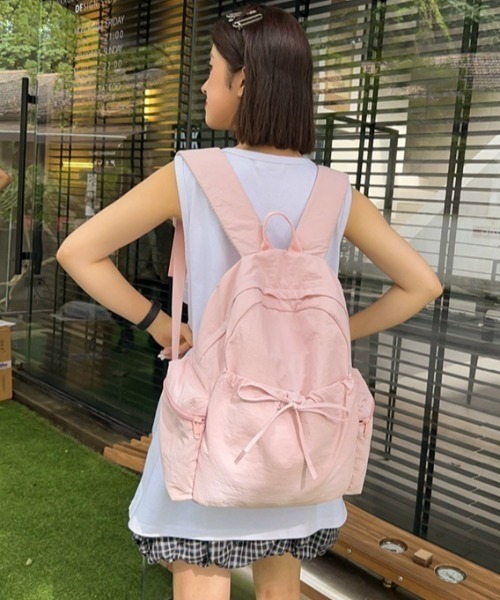 Mejoul デイバック リュック ナイロンリボンバックパック レディース