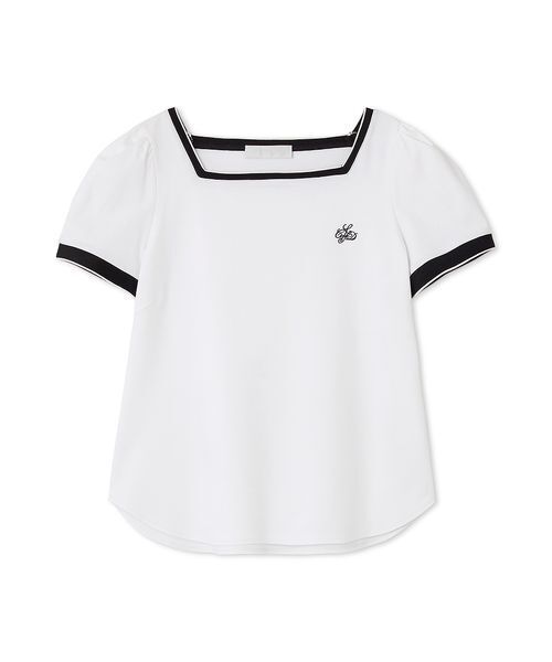 tシャツ カリグラフィ刺繍Tシャツ レディース