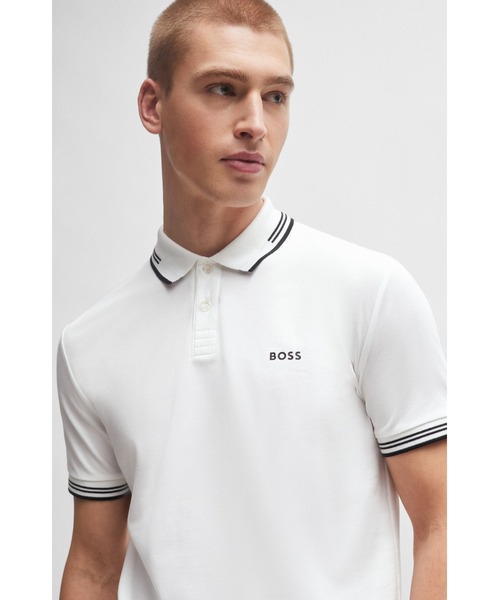 BOSS（HUGO BOSS） ポロシャツ ブランドロゴ スリムフィットポロシャツ